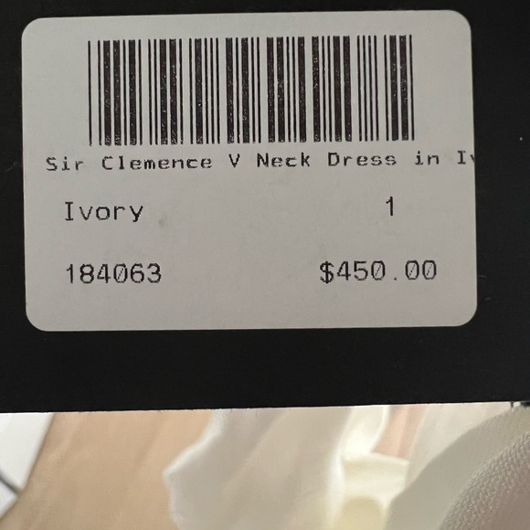 NWT Sir Clemence V Neck Dress in Ivory - Picture 3 of 7